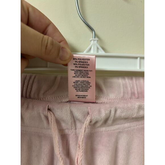 Juicy Couture Sleepwear Set Pants Top Long Sleeve Pink Plus Size Jewels Y2K FLAW - Picture 5 of 9